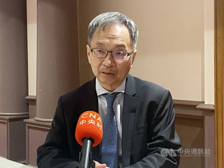 Health Minister Hsueh Jui-yuan speaks to CNA in an interview in Geneva, Switzerland on Wednesday. CNA photo May 24, 2023