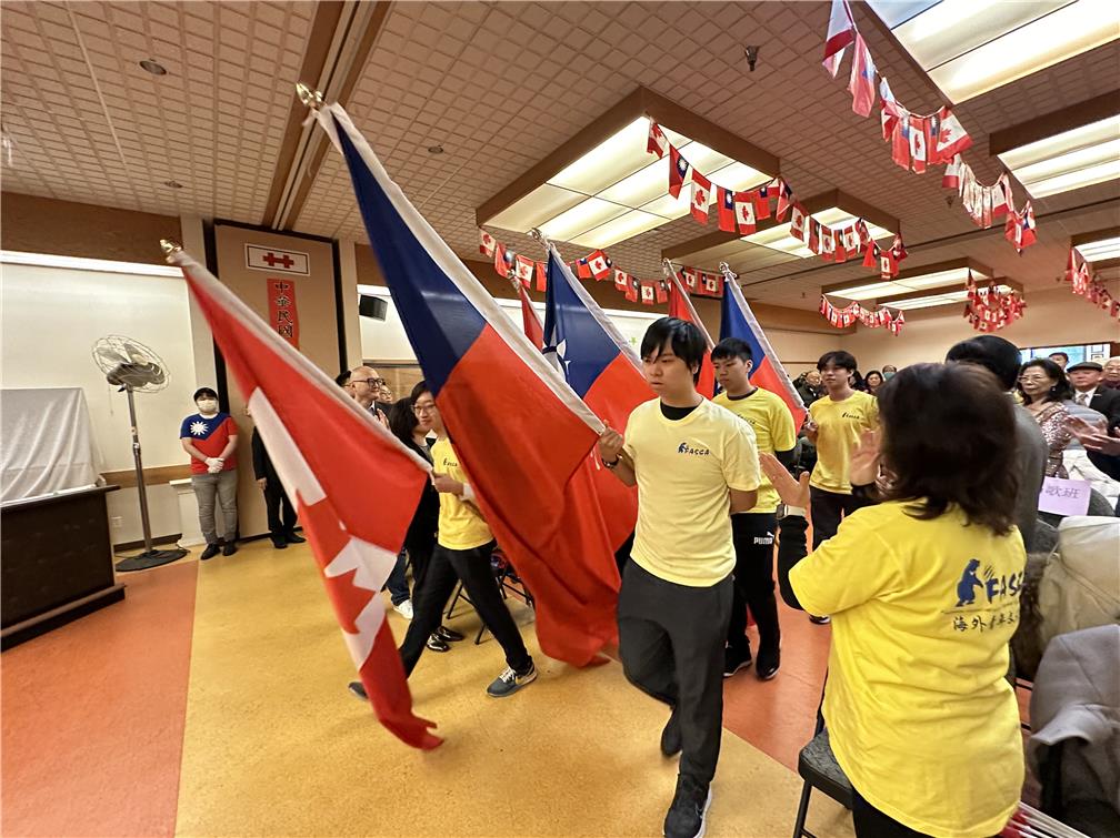 The FASCA-Vancouver flag team entered the venue in high spirits.